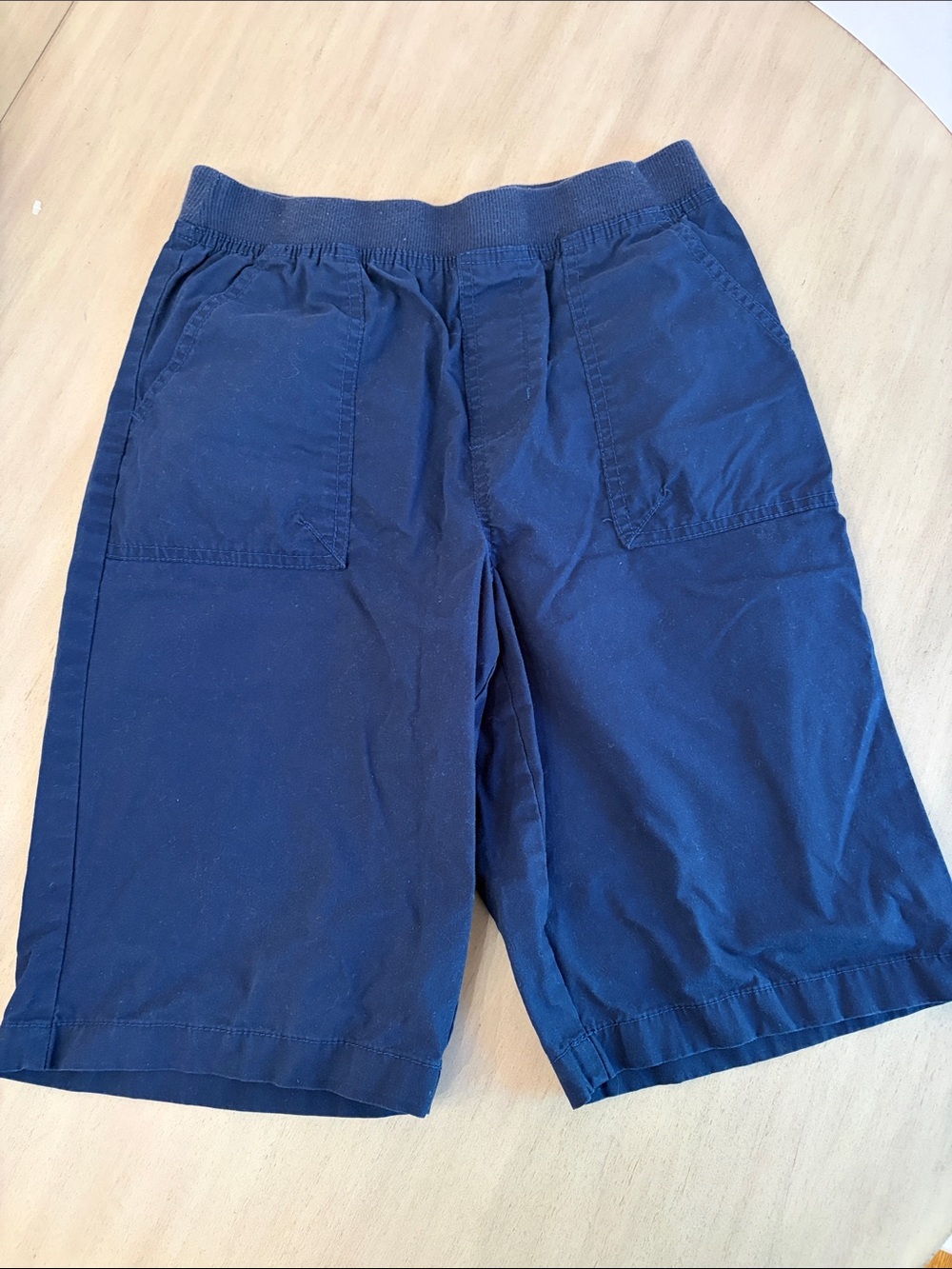 Faded glory Navy Stretch Cotton Shorts elastic waist